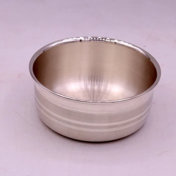 TRIBAL ORNAMENTS Necklaces Plain design handmade 999 solid silver bowl silver vessels silver utensils solid silve baby bowl for medical use for health sv07