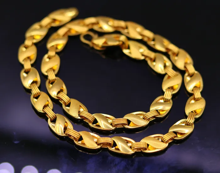 TRIBAL ORNAMENTS Necklaces solid 22 karat gold fabulous lotus design handmade chain necklace mens womens jewelry from Rajasthan India ch171 TRIBAL ORNAMENTS Necklaces solid 22 karat gold fabulous lotus design handmade chain necklace mens womens jewelry from Rajasthan India ch171