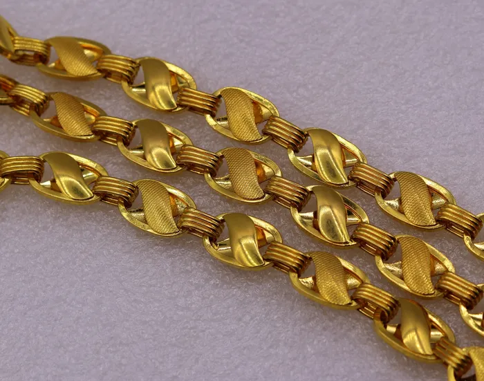 TRIBAL ORNAMENTS Necklaces solid 22 karat gold fabulous lotus design handmade chain necklace mens womens jewelry from Rajasthan India ch171