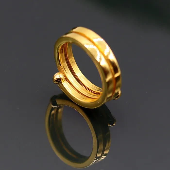 TRIBAL ORNAMENTS Rings 22kt yellow gold handmade fabulous spiral ring vintage antique design all sizes ring band for unisex gifting jewelry from india GR005