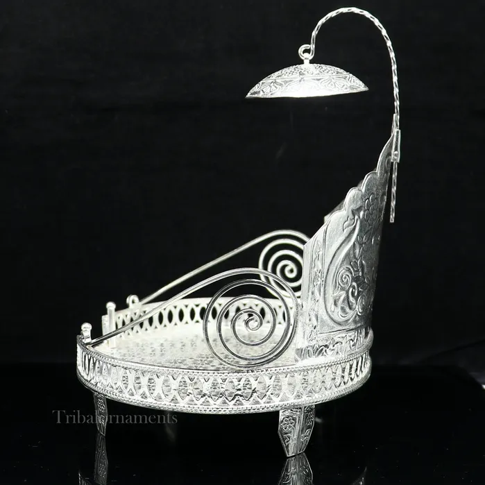 TRIBAL ORNAMENTS Rings Large size 925 sterling silver solid Sinhasan singhasan idol god throne god statues chair temple puja article best collectible su572