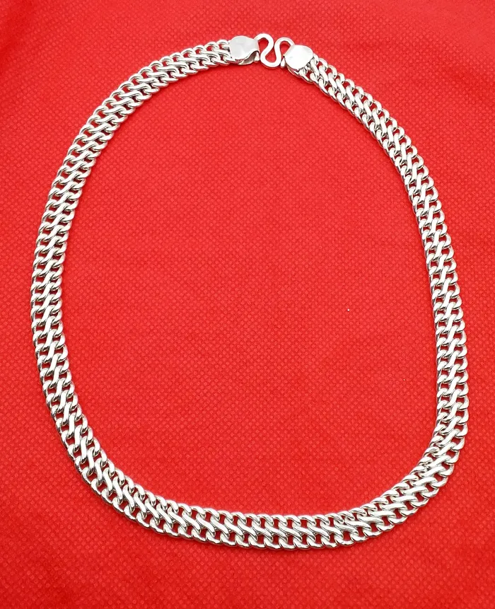 TRIBAL ORNAMENTS Vintage antique design handmade Sterling silver customized Gope chain flexible 205 long necklace chain unisex gifting jewelry ch11 Necklaces TRIBAL ORNAMENTS Vintage antique design handmade Sterling silver customized Gope chain flexible 205 long necklace chain unisex gifting jewelry ch11 Necklaces