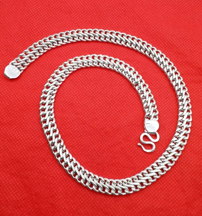 TRIBAL ORNAMENTS Vintage antique design handmade Sterling silver customized Gope chain flexible 205 long necklace chain unisex gifting jewelry ch11 Necklaces TRIBAL ORNAMENTS Vintage antique design handmade Sterling silver customized Gope chain flexible 205 long necklace chain unisex gifting jewelry ch11 Necklaces