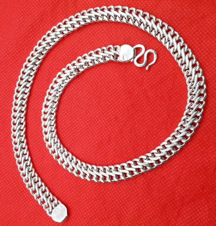 TRIBAL ORNAMENTS Vintage antique design handmade Sterling silver customized Gope chain flexible 205 long necklace chain unisex gifting jewelry ch11 Necklaces TRIBAL ORNAMENTS Vintage antique design handmade Sterling silver customized Gope chain flexible 205 long necklace chain unisex gifting jewelry ch11 Necklaces