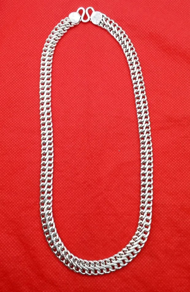 TRIBAL ORNAMENTS Vintage antique design handmade Sterling silver customized Gope chain flexible 205 long necklace chain unisex gifting jewelry ch11 Necklaces TRIBAL ORNAMENTS Vintage antique design handmade Sterling silver customized Gope chain flexible 205 long necklace chain unisex gifting jewelry ch11 Necklaces