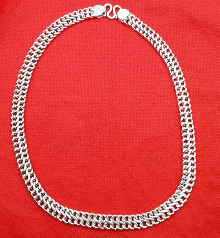TRIBAL ORNAMENTS Vintage antique design handmade Sterling silver customized Gope chain flexible 205 long necklace chain unisex gifting jewelry ch11 Necklaces TRIBAL ORNAMENTS Vintage antique design handmade Sterling silver customized Gope chain flexible 205 long necklace chain unisex gifting jewelry ch11 Necklaces