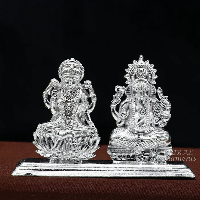 TribalOrnaments Necklaces Solid Sterling silver handmade Hindu idols Laxmi Ganesha statue puja article figurine home dcor Diwali puja gift art561 TribalOrnaments Necklaces Solid Sterling silver handmade Hindu idols Laxmi Ganesha statue puja article figurine home dcor Diwali puja gift art561