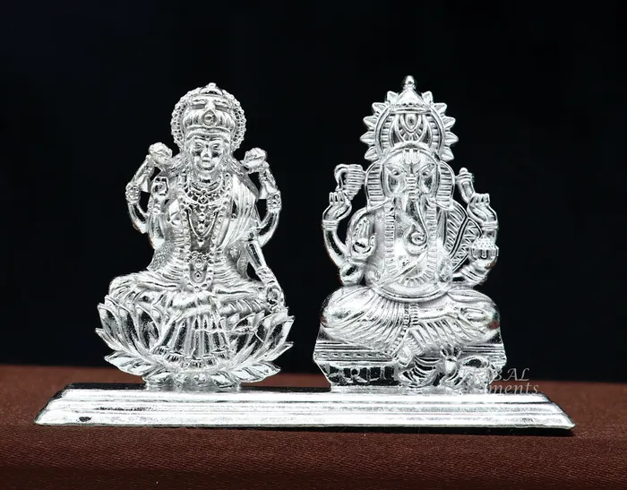 TribalOrnaments Necklaces Solid Sterling silver handmade Hindu idols Laxmi Ganesha statue puja article figurine home dcor Diwali puja gift art561 TribalOrnaments Necklaces Solid Sterling silver handmade Hindu idols Laxmi Ganesha statue puja article figurine home dcor Diwali puja gift art561