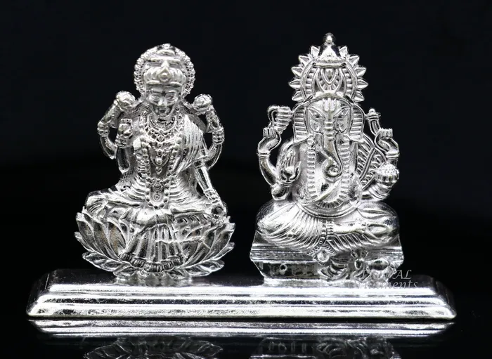 TribalOrnaments Necklaces Solid Sterling silver handmade Hindu idols Laxmi Ganesha statue puja article figurine home dcor Diwali puja gift art561 TribalOrnaments Necklaces Solid Sterling silver handmade Hindu idols Laxmi Ganesha statue puja article figurine home dcor Diwali puja gift art561