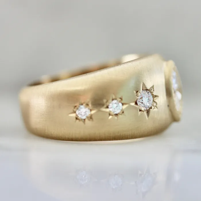 Under the Stars Mixed Cut White Diamond Ring K Co Bespoke Rings