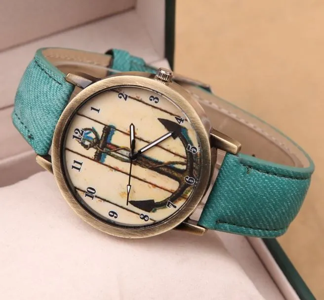 W363 Green Anchors Away Collection Quartz Watch polly Watches