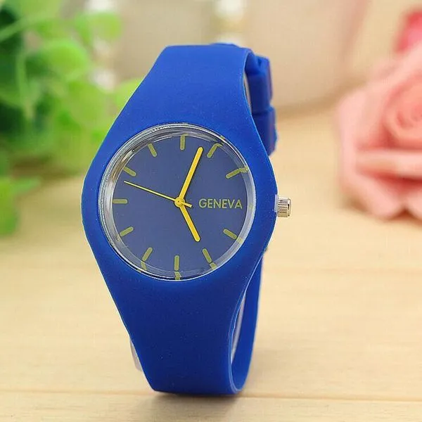 W57 Royal Blue Silicone Collection Quartz Watch 01 Watches