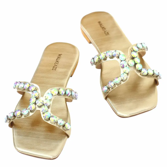 Walkeaze Earrings Women Formal Slippers 40811S
