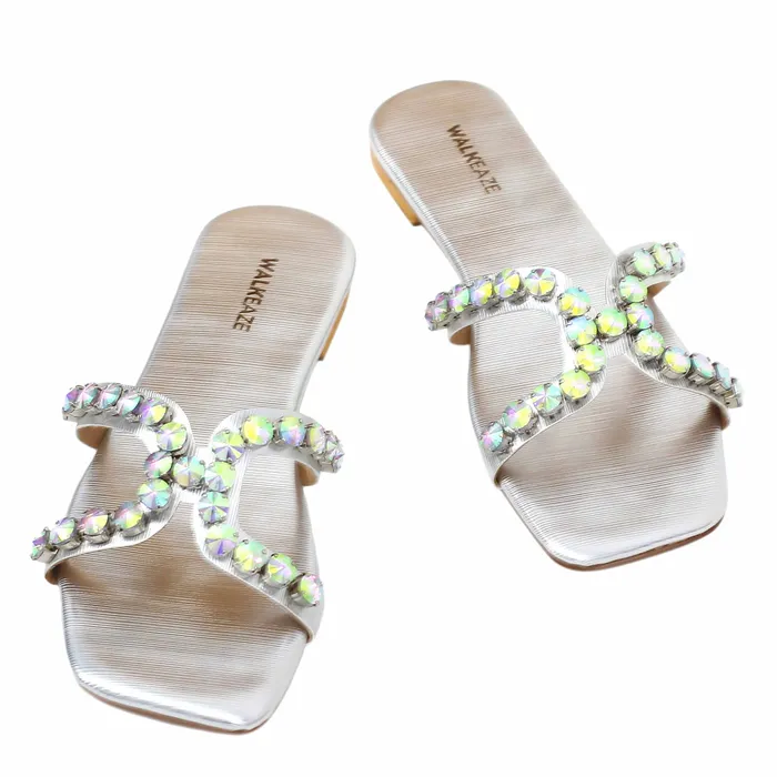 Walkeaze Earrings Women Formal Slippers 40811S