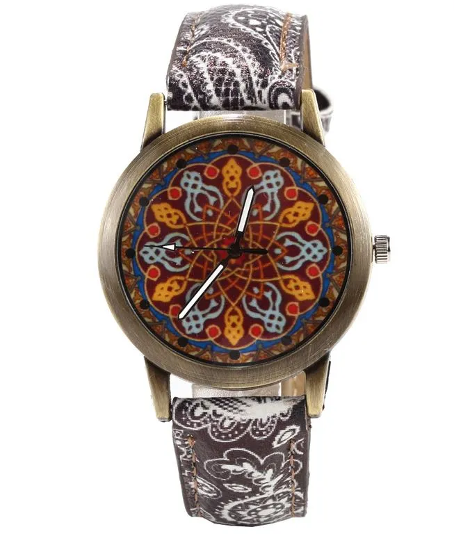 Watches polly W371 Brown Paisley Collection Quartz Watch