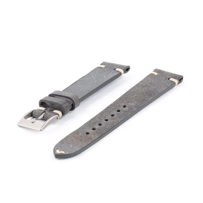 Watches STORE 5a PreOwned 18 mm Distressed Gray Leather Watch Strap