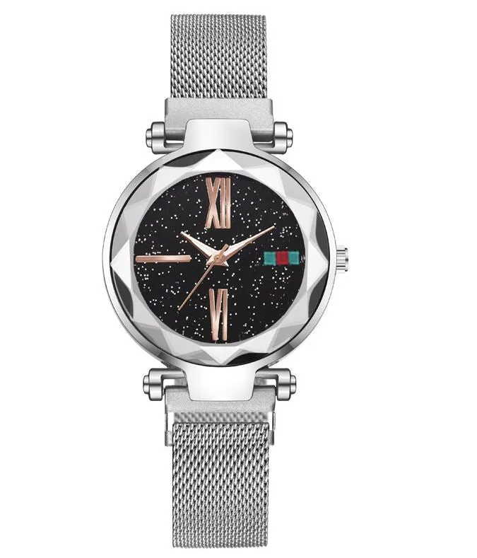 Watches W409 Silver Midnight Mesh Roman Numeral Collection Quartz Watch polly