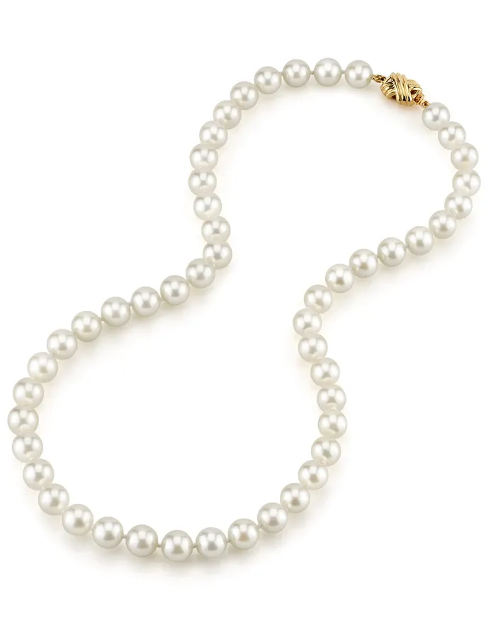 White Japanese Akoya Pearl Necklace 8085mm AA Quality spt Necklaces