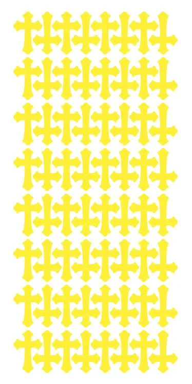 Winter Park Products Necklaces Light Yellow Cross Stickers 1 DC24025