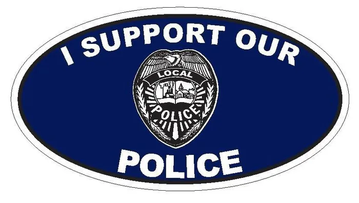 Winter Park Products STD3695 I Support Our Police Oval Bumper Sticker Rings