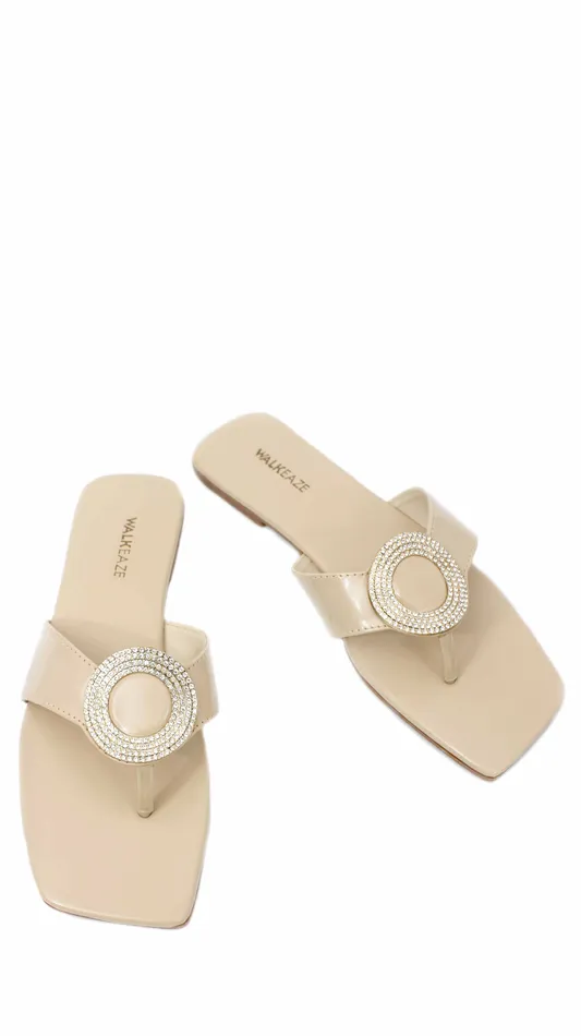 Women Casual Slippers 39908S Walkeaze Earrings