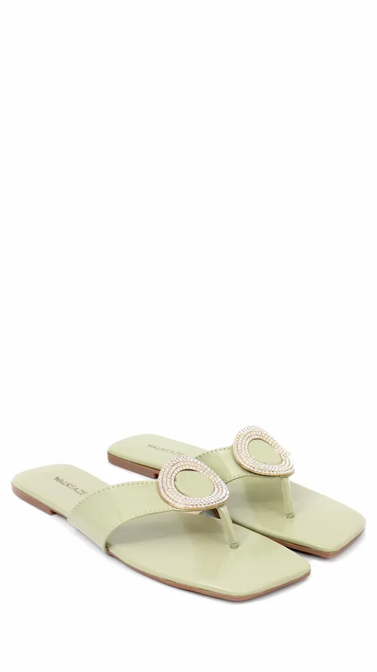 Women Casual Slippers 39908S Walkeaze Earrings