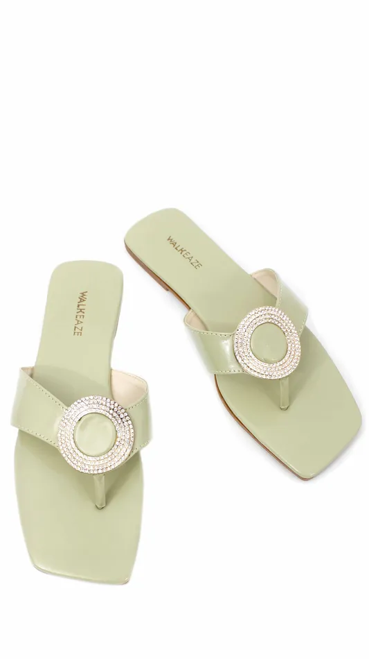 Women Casual Slippers 39908S Walkeaze Earrings