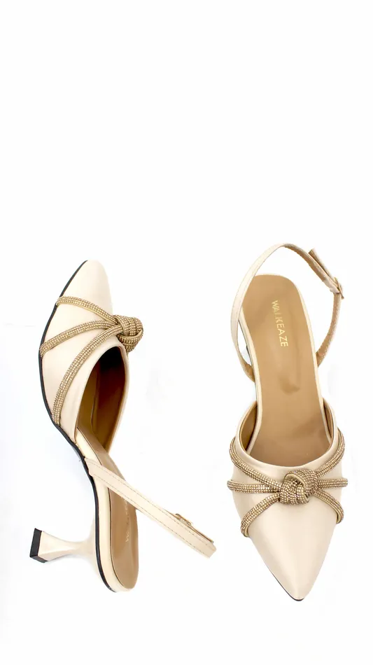 Women Formal Court Shoes 74554S Walkeaze Earrings